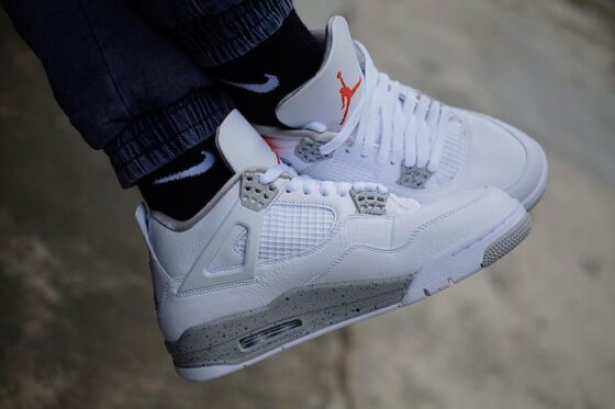 mens jordan 4 white oreo