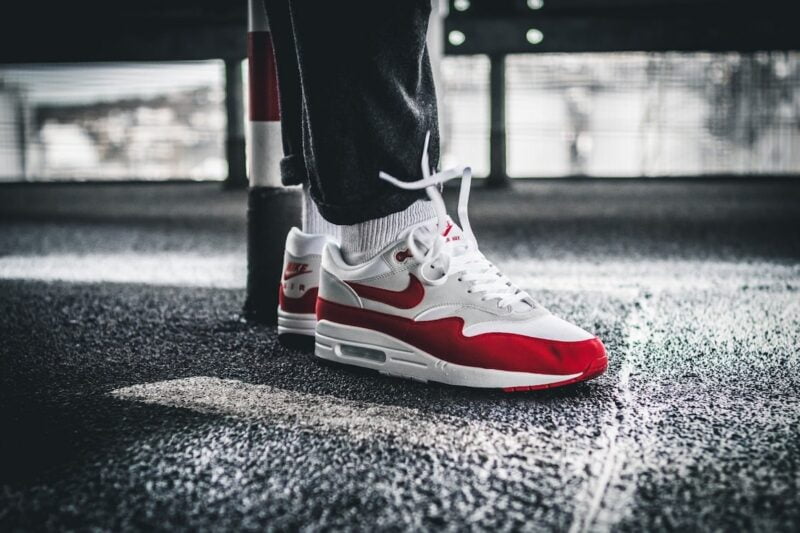 Nike Air Max 1 OG Anniversary Red On Foot-min