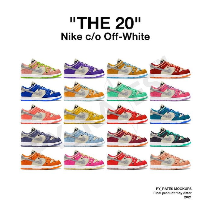 Download Virgil Abloh And Nike Could Be Dropping 20 Different Off White Dunks Klekt Blog