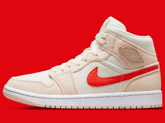 Air Jordan 1 Mid Pink and Cream Feature-min