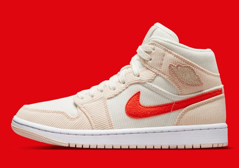 Air Jordan 1 Mid Pink and Cream Feature-min