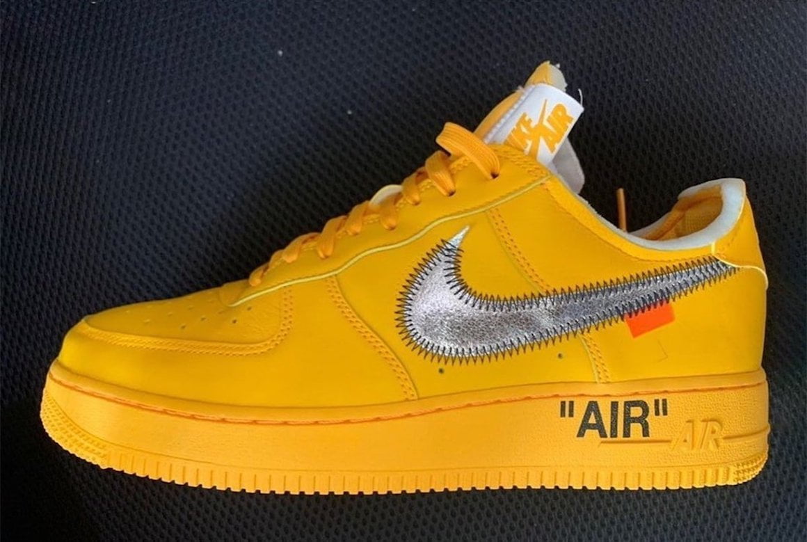 Off-White x Nike Air Force 1 Low University Gold Feature