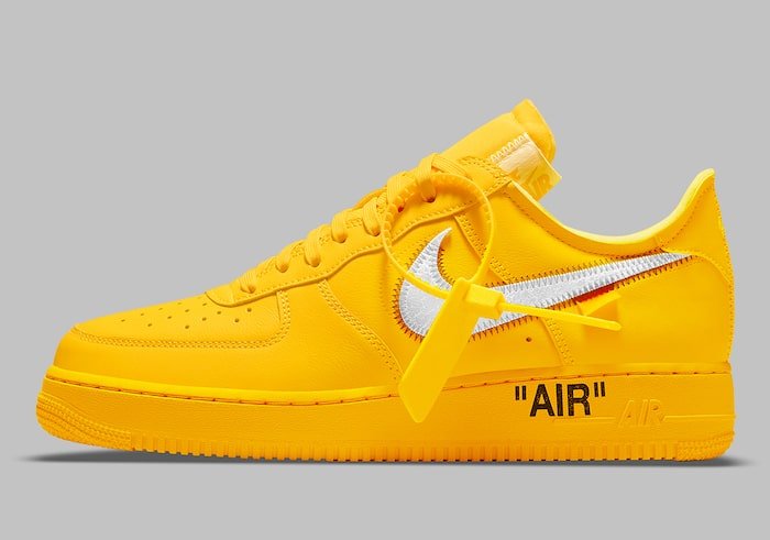 Off-White x Nike Air Force 1 University Gold 2-min