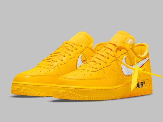Off-White x Nike Air Force 1 University Gold Feature-min