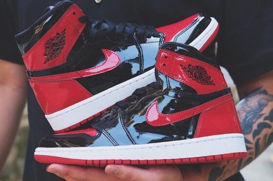 Air Jordan 1 High OG Bred Patent Feature