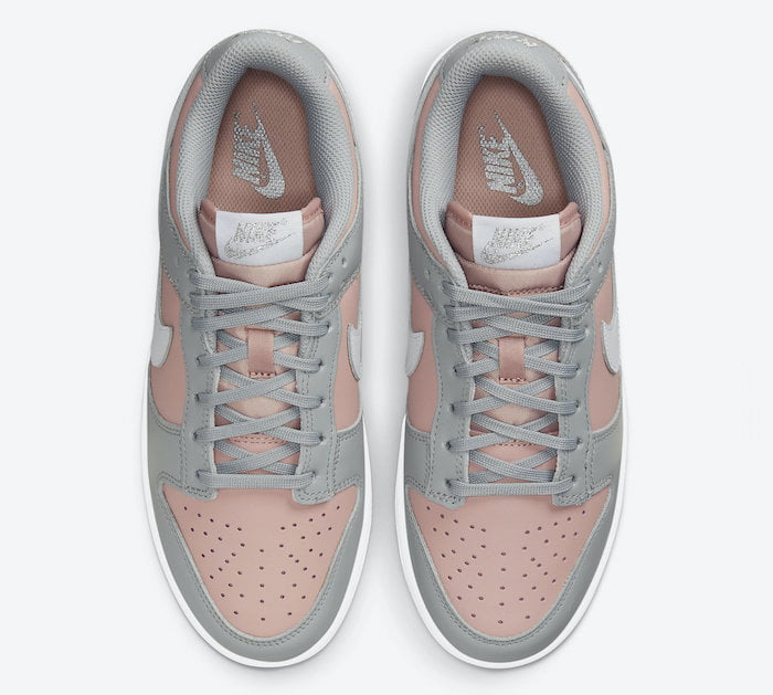 nike dunks grey and pink
