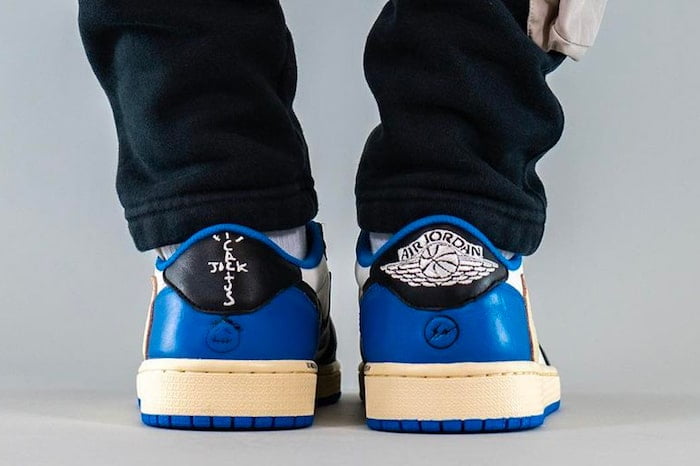 Here S An On Foot Look At The Travis Scott X Fragment X Air Jordan 1 Low Klekt Blog