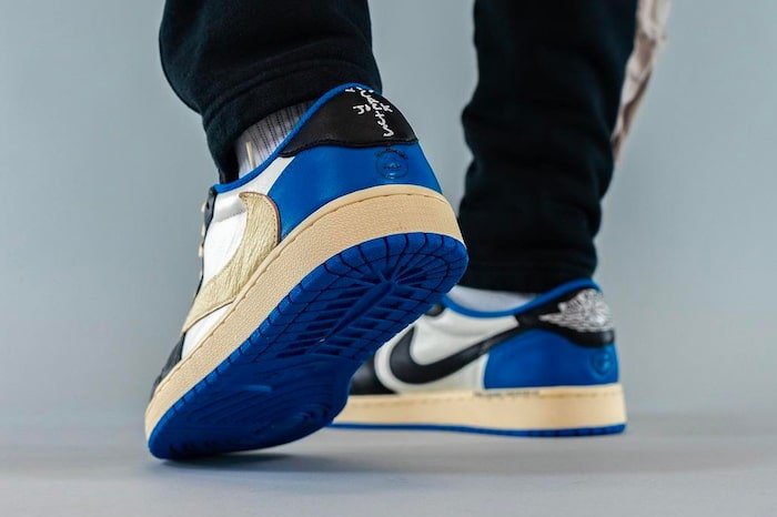 Here S An On Foot Look At The Travis Scott X Fragment X Air Jordan 1 Low Klekt Blog